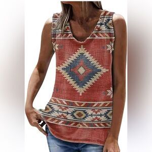 NWTS DOTS  Aztec sheer tank top size S
